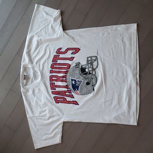 1993 patriots white tee